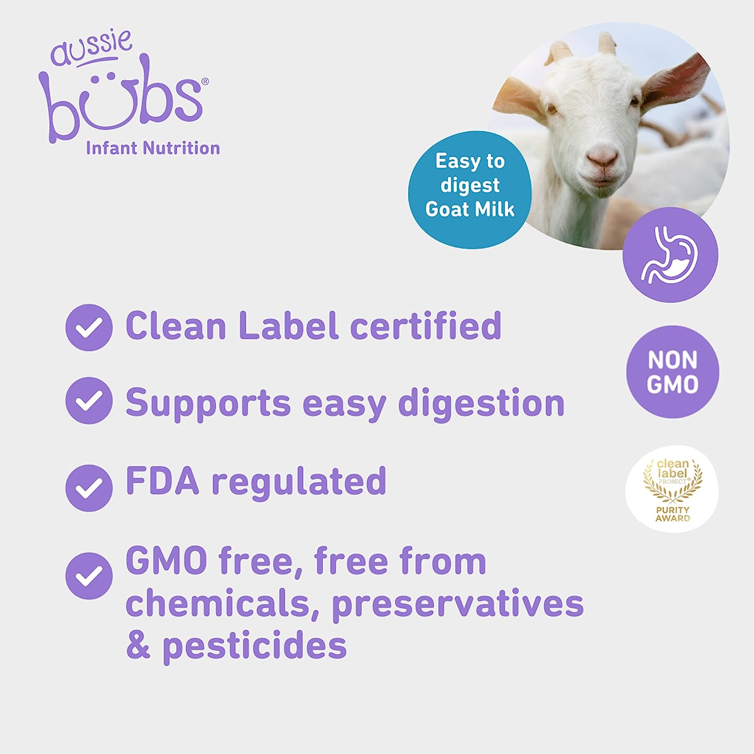 Aussie Bubs Australian Goat Milk-Based Toddler Formula, For Kids 12-36 months, Made with Fresh Goat Milk, 28.2 oz - Image 3